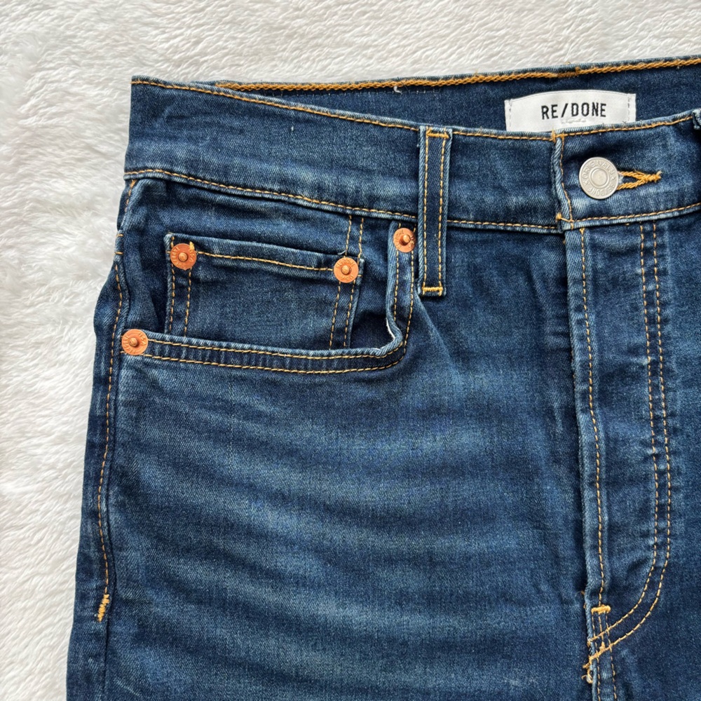 RE/DONE 70s High Rise Stove Pipe Straight Leg Button Fly Jean--NWT—26 - Picture 4 of 14